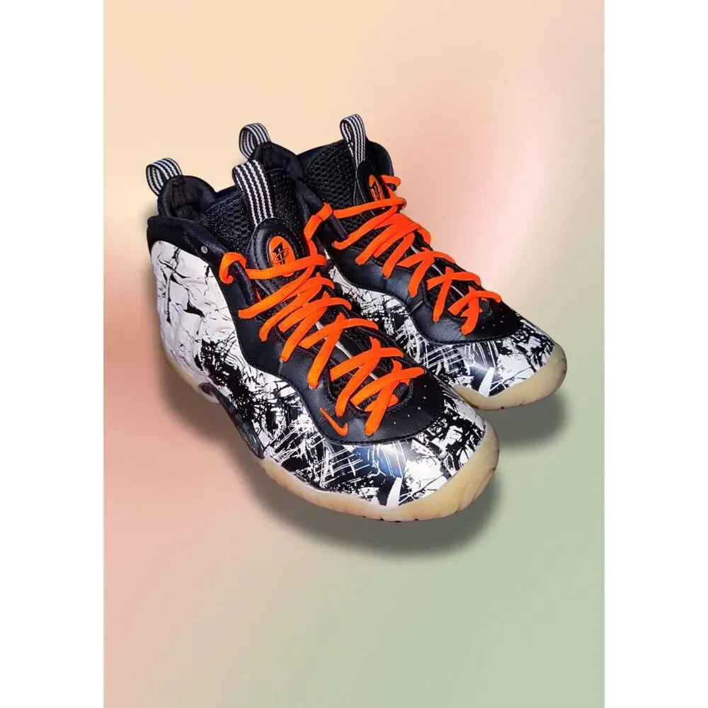 Nike Air Foamposite One GS Shattered Backboard Black Orange White Shoes Size 5Y
